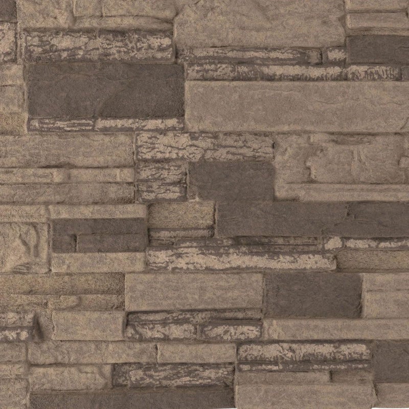 Ekena Millwork 48 5/8"W x 24 3/4"H x 1 1/4"D Cascade Stacked Stone, StoneWall Faux Stone Siding Panel, Smokey Ridge - Image 2